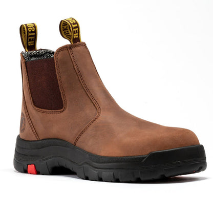 6 Inch Pull-on Steel Toe Leather Work Boots