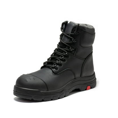 Men's Composite Toe Safety Work Boots with Side Zipper Non-slip Rubber Outsole ASTM F2413-18 EH Rated Closed Toe Walking Shoes Cover Boy