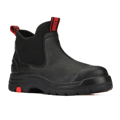 6 Inch Pull-on Steel Toe Leather Work Boots