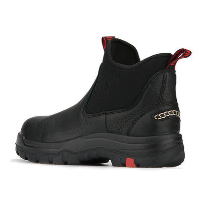 6 Inch Pull-on Steel Toe Leather Work Boots