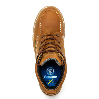 Edgewood Steel Toe Waterproof Shoes Men's 6-Inch Brown Work Boots