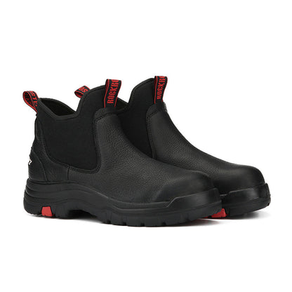 6 Inch Pull-on Steel Toe Leather Work Boots