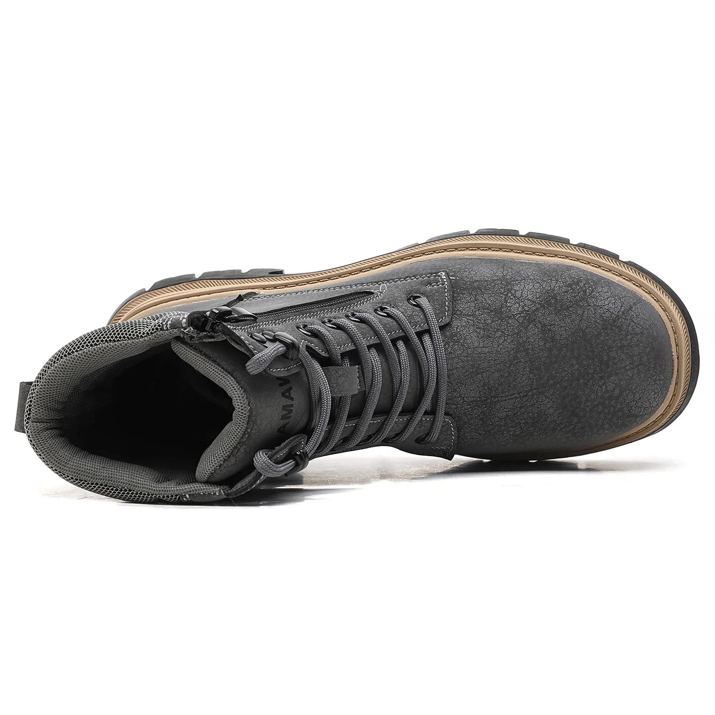 Men Water Resistant Brown Hiking Safety Work Boots