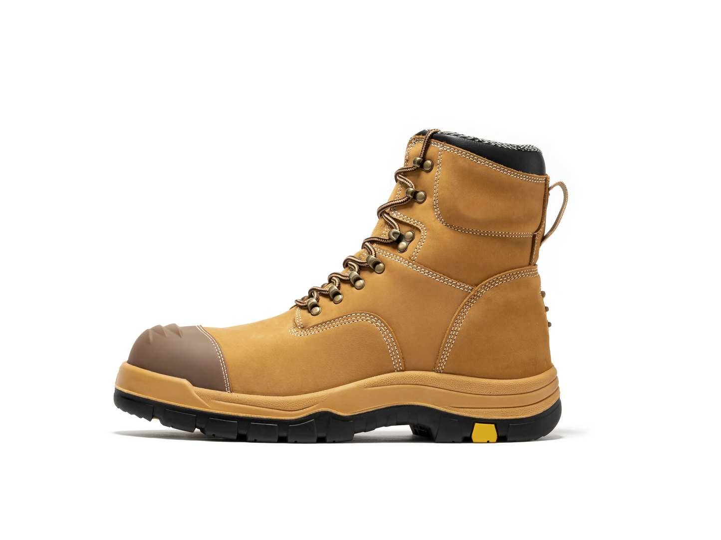 Men's Composite Toe Safety Work Boots with Side Zipper Non-slip Rubber Outsole ASTM F2413-18 EH Rated Closed Toe Walking Shoes Cover Boy