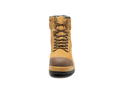 Men's Composite Toe Safety Work Boots with Side Zipper Non-slip Rubber Outsole ASTM F2413-18 EH Rated Closed Toe Walking Shoes Cover Boy