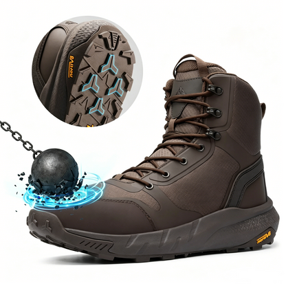 Men's Nano Composite Toe Work Boots Safety Boots with Side Zipper Construction & Warehouse Metrostrike-Nano Black All Seasons Round Toe Laces Closure - Worker Closed Footwear summervibes,summervibes tiktokshop,father'sdaygifts