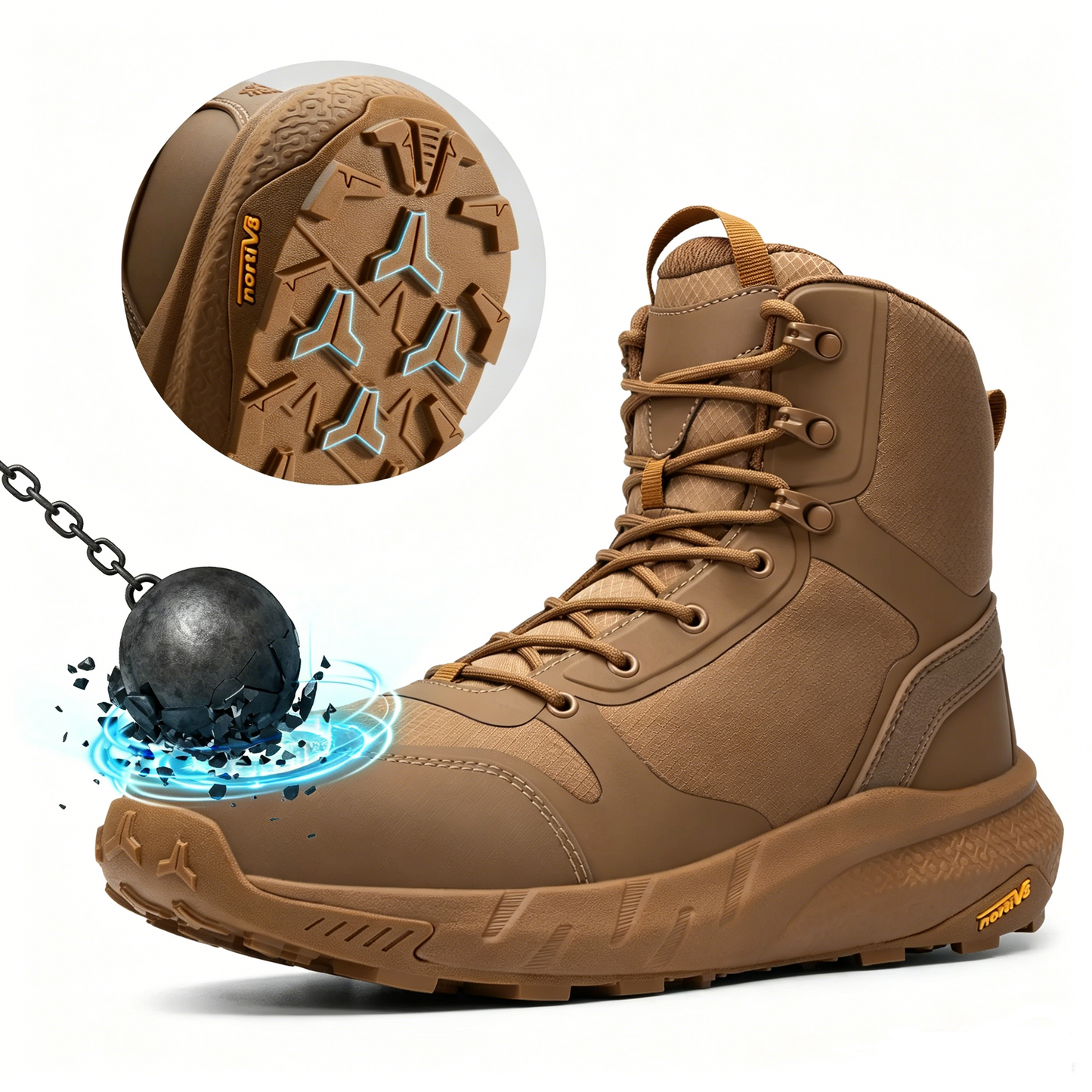 Men's Nano Composite Toe Work Boots Safety Boots with Side Zipper Construction & Warehouse Metrostrike-Nano Black All Seasons Round Toe Laces Closure - Worker Closed Footwear summervibes,summervibes tiktokshop,father'sdaygifts