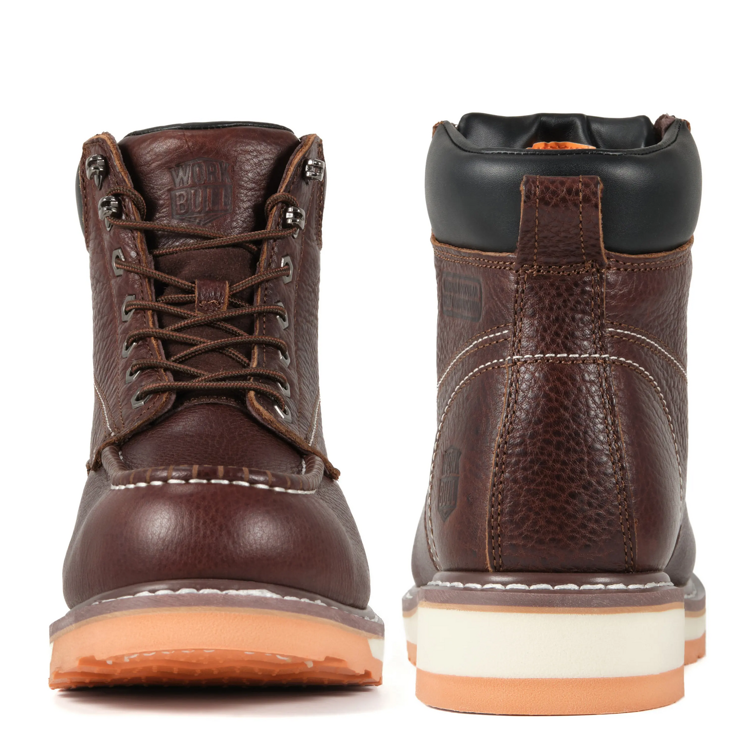 6in Mens Moc Toe Steel/Soft Toe Work Boots for Men