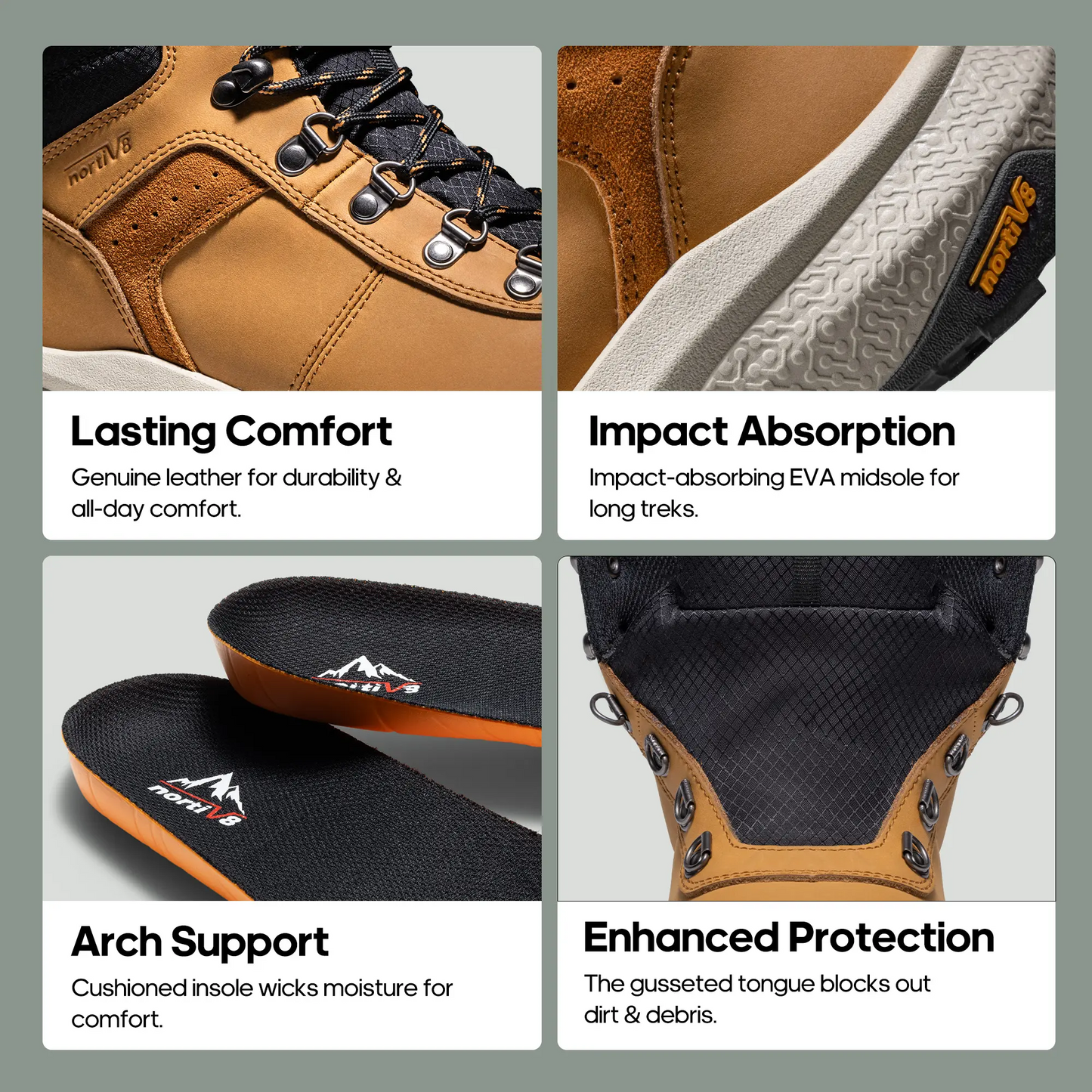 Men's High-Top Vegan Leather Footwear