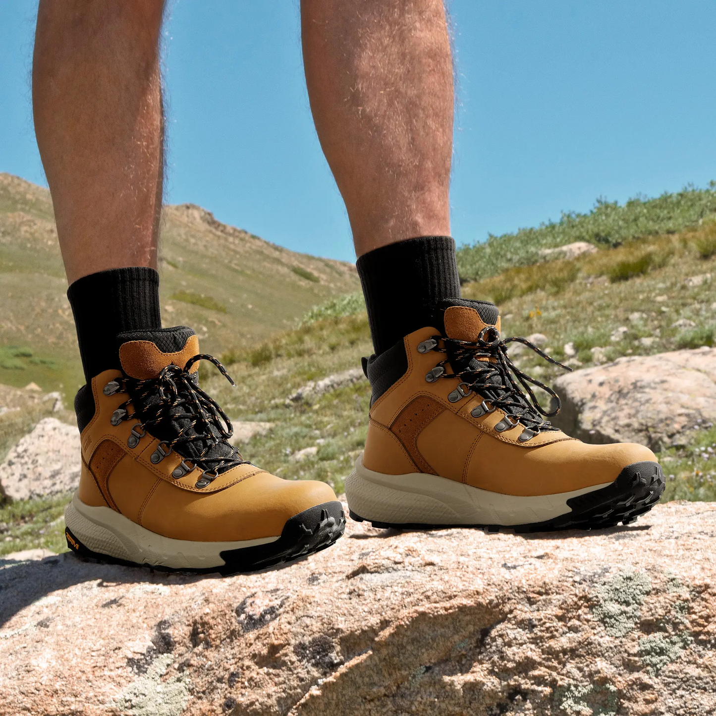 Men's High-Top Vegan Leather Footwear