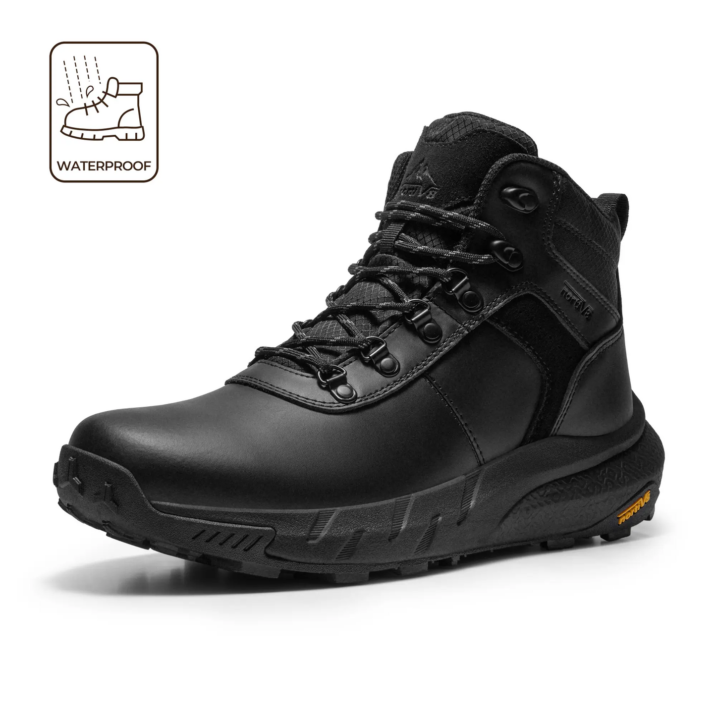 Men's High-Top Vegan Leather Footwear