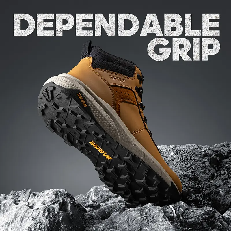 Men's High-Top Vegan Leather Footwear