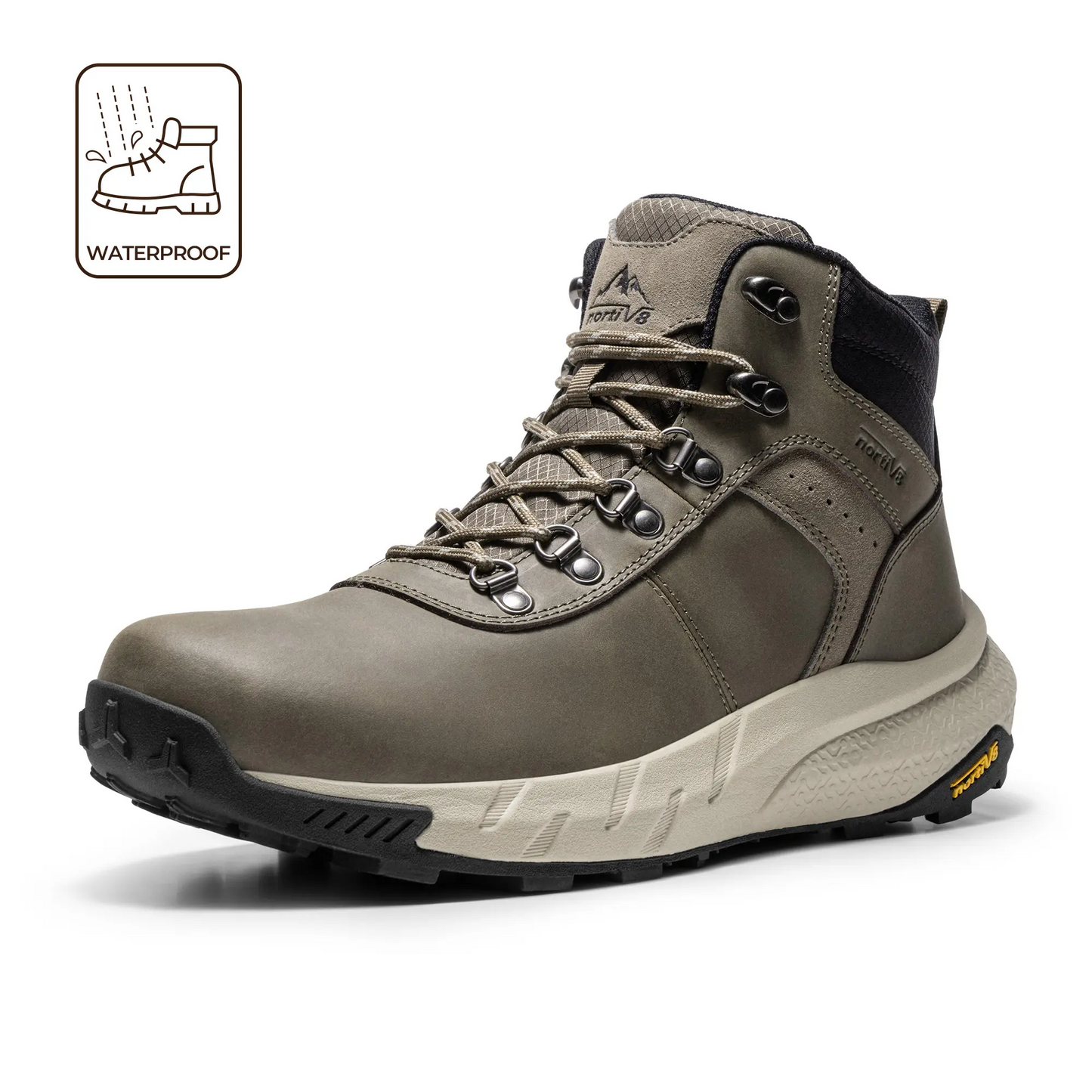 Men's High-Top Vegan Leather Footwear