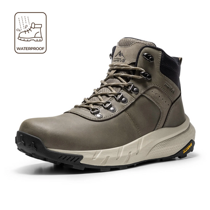 Men's High-Top Vegan Leather Footwear