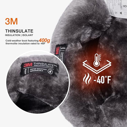 Men's Winter Waterproof Insulated Snow Boots