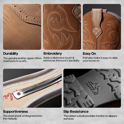 NORTIV 8 Steel Toe Cowboy Boots For Men