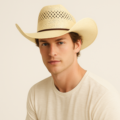 Breathable Straw Cowboy Hat