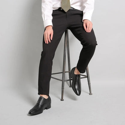 Men's New Square Toe Black Dress Shoes
